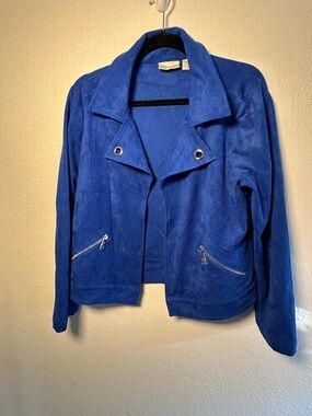 Faux Suede Blue Jacket - Chico